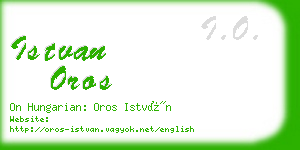 istvan oros business card